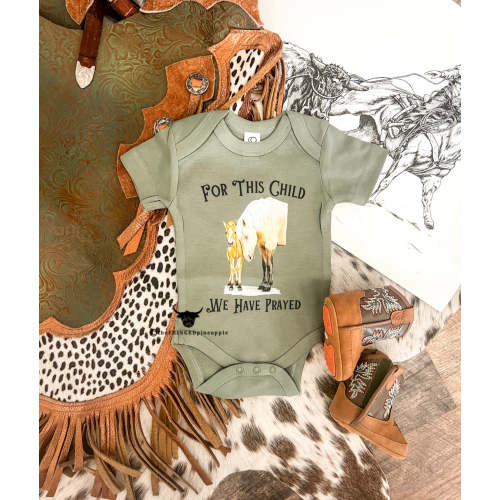 For This Child Onesie /Tee(little kid)(green) – theFRINGEDpineapple