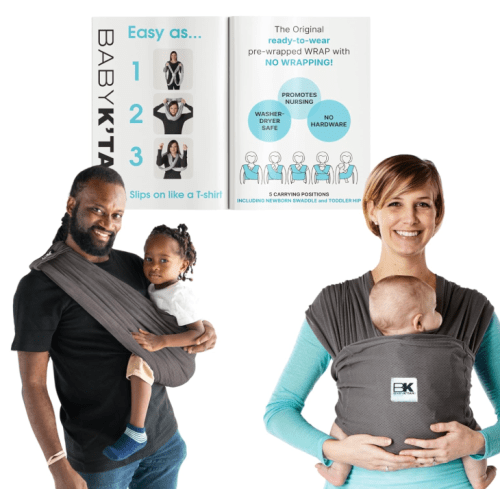 Baby K'tan Baby Carrier, Breeze, Charcoal, Large
