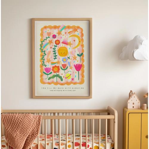You Are My Sun Art Print: Colorful Nursery Decor