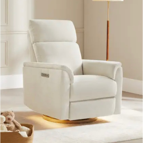 Maire Power Swivel Nursery Recliner Chair with Nightlight
