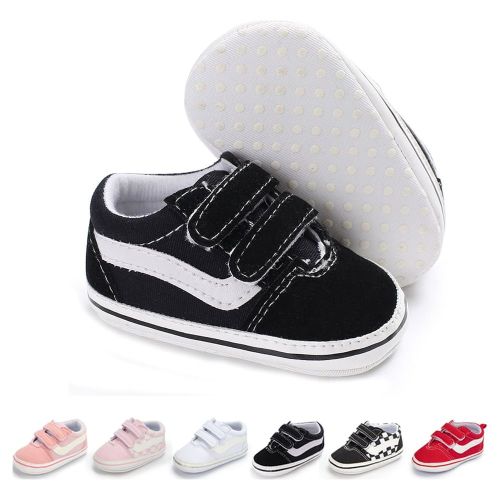 HsdsBebe Baby Girls Boys Canvas Shoes Soft Sole Newborn Crib Moccasin Casual Sneakers First Walkers 0-18 Months