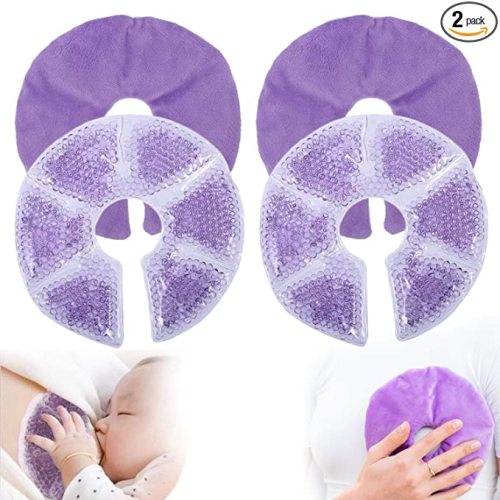 Breast Therapy Pads, Hot Cold Breastfeeding Gel Pads, Breastfeeding Essentials and Postpartum Recovery, Nursing Breast Pads Pain Relief for Mastitis