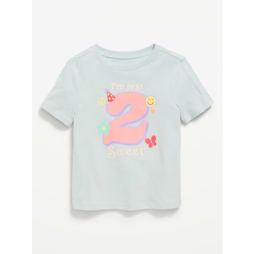 Short-Sleeve Birthday Graphic T-Shirt for Toddler Girls