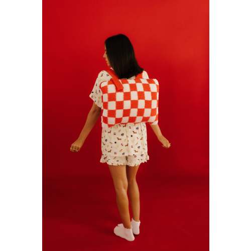 Red Check Quillow 50x60