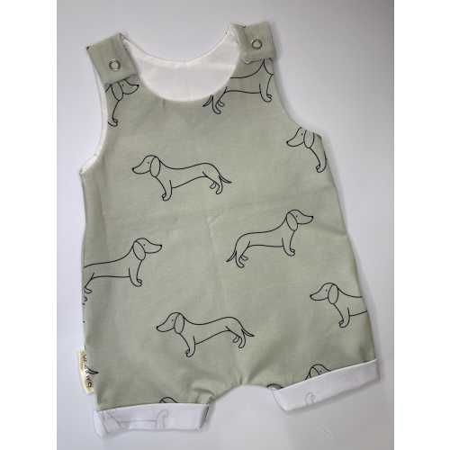 Sage sausage dog shortie romper