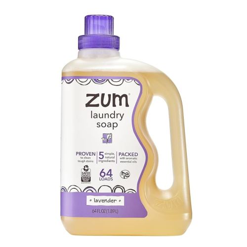 Indigo Wild Zum Clean Laundry Soap - Plant-Based Liquid Laundry Soap - Contains Baking Soda, Essential Oils & Saponified Coconut Oil - Lavender Scent - 64 fl oz