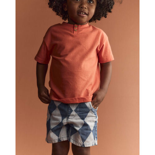 2T Toddler Boy Button-Front Tee - Orange - Otter Avenue | Carter's