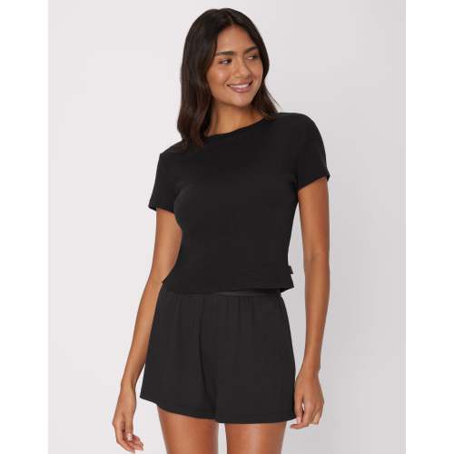 Hanes Originals Women's Supersoft Comfywear Rib Baby Doll Tee