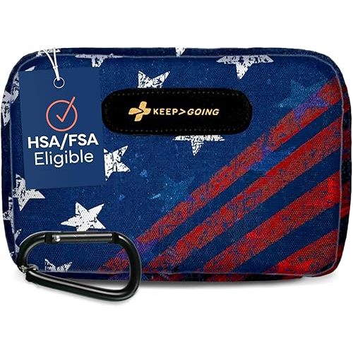 KeepGoing Travel First Aid Kit for Car, Home, Hiking, Camping and Outdoor Emergencies - First Aid Kit Travel Size TSA-Approved