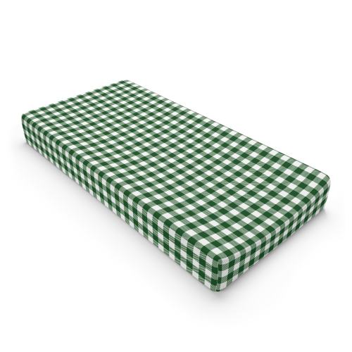 Green Check Baby Changing Pad Cover | Gingham