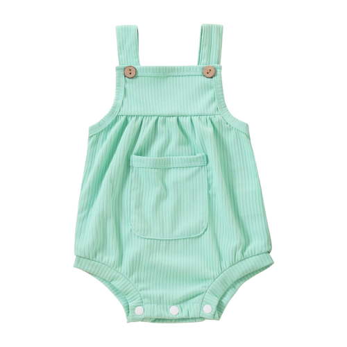 Zanarzt Baby Girl Summer Bodysuit Cotton Summer One Piece Outfits Baby Girl Romper Jumpsuit Sleeveless Ruffle Floral Bodysuit Clothes Light Green,0-3 Months