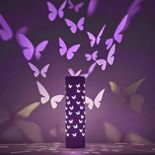 ZJQYDS Touch Bedside RGB Table Lamp Rotatable Butterfly Night Light Led Lights for Girls Bedroom Mariposas Living Room Decor Gradient Projector USB Lamps Gift for Birthday Easter Mothers Day