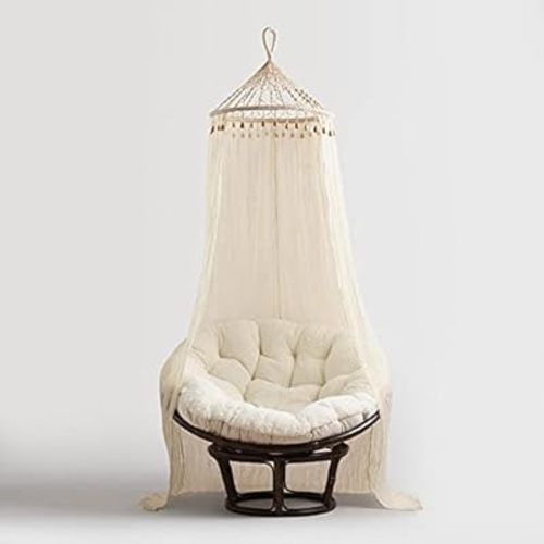 SN HANDICRAFTS Boho Sheer Cotton Macrame Canopy/Macrame Canopy/Macrame Wedding Accessories/Baby Nursery Canopy