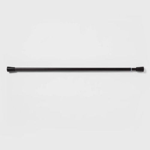 72" Rust Resistant Shower Curtain Rod Black - Threshold™: Adjustable, Steel Tension Rod for Bathroom
