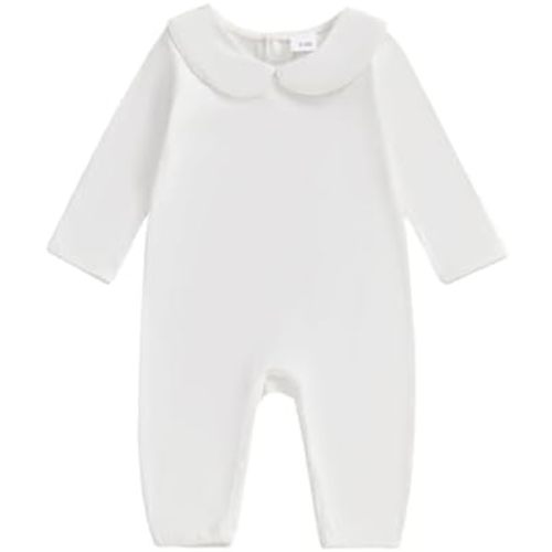 Baby Coming Home Outfit Boy Girl Cotton Long Sleeve Romper Jumpsuit Plain One-Piece Clothes