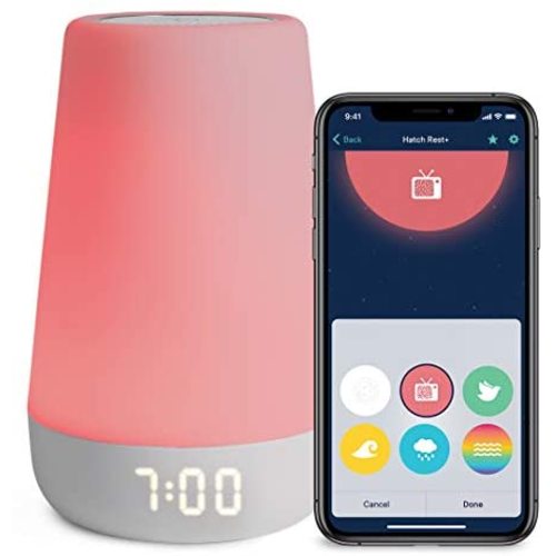 Hatch Rest+ Baby Sound Machine, Night Light, Time-to-Rise Plus Audio Monitor, White Noise Soother, Toddler Sleep Trainer, Kids Alarm Clock, Nightlight