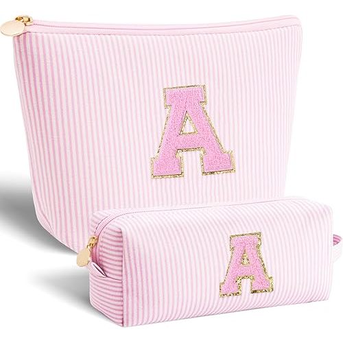 Valentines Day Gifts for Teen Girls Women - Birthday Gifts for 10 11 12 13 14 15 16 17 18 Years Old Girl,Makeup Bag Cosmetic Bag,Teacher Gift Trendy Stuff Toiletry Bag - Pink,A