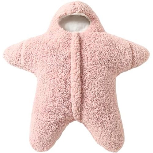 BINIDUCKLING Baby Bunting Suit Starfish Outfit for Fall & Winter Fleece Pramsuit 3-12 Months