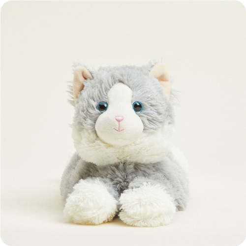 Laying Down Gray Cat Warmies-Soothing Relief