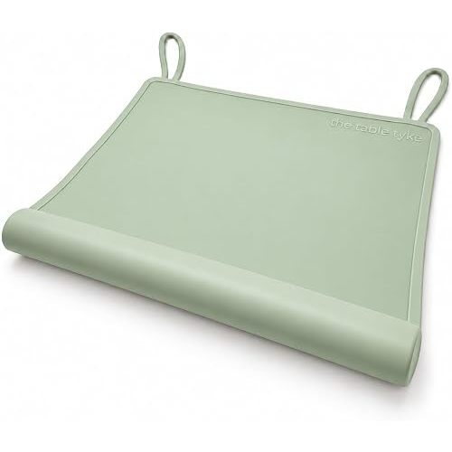 Table Tyke Baby Restaurant Placemat, Silicone Edge Bumper, Sage Green