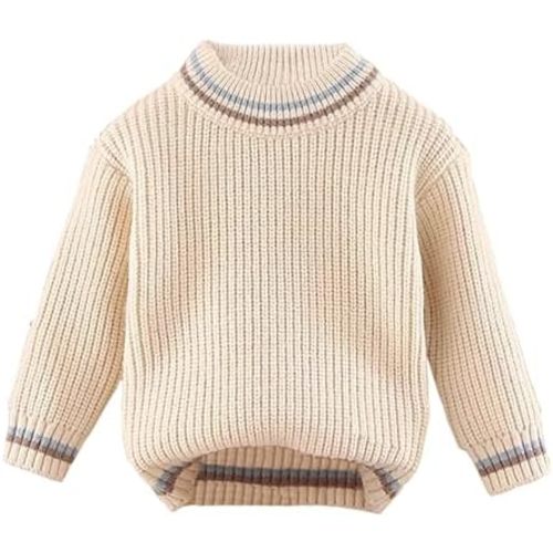 Baby Boys Knit Sweaters Toddler Girls Soft Warm Round Neck Sweater Size 1-8T
