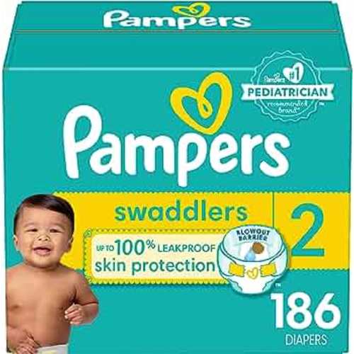 Pampers Swaddlers Diapers Size 2, 186 count - Disposable Diapers