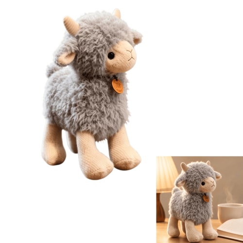 Sheep Stuffed Animal Adorable Cuddly, 5.91×9.06 Inch Plush Sheep Toy, Soft Fluffy Stuffed Lamb for Baby Cuddle, Nursery Decoration & Kids Holiday Birthday Gift Gray