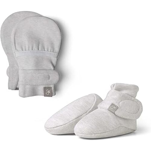 goumikids Stay-On Mitts and Boots Bundle, Storm Gray, 0-3 Months