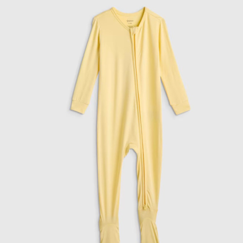Bamboo Footie Pajama - Baby in Banana Cream