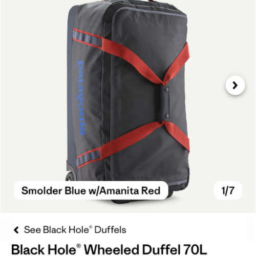 Patagonia Black Hole® Wheeled Duffel Bag 70L