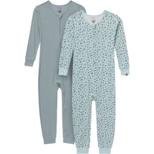 Modern Moments by Gerber Neutral Baby Snug Fitting Footless Pajamas Set, 2-Piece, Blue, 18 months