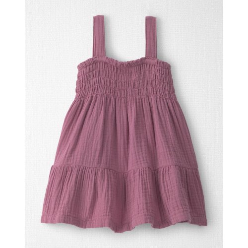 Baby Girl Organic Cotton Smocked Gauze Dress - Little Planet | Carter's