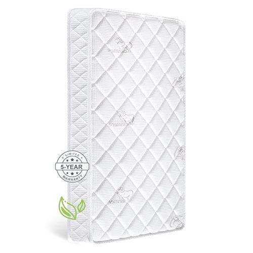Premium Crib & Toddler Mattress,100% Knitted Fabric, Premium Fleece Surface-Hypoallergenic, 5" Thick Firm Soft Crib Mattress, Non-Toxic - Fits Standard Cribs & Toddler Beds