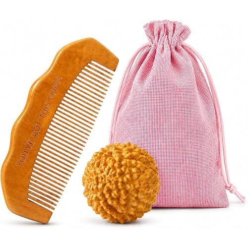 Birth Comb & Acupressure Massage Ball Set, Labor and Delivery Essentials