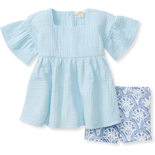 Burt's Bees Baby baby-girls Top and Shorts Set, Tunic and Shorts Bundle, 100% Organic Cotton