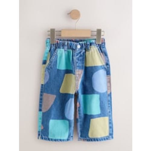 Mid Blue Shapes Wide Fit Jeans from Next USA (12-18m)