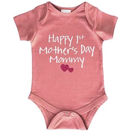 Comfiv first mothers day baby boy girl outfit happy 1st mother's day mommy bodysuit gifts