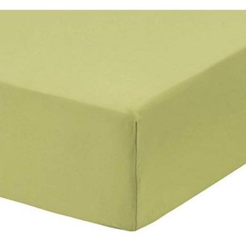 Everyday Kids Fitted Crib Sheet, 100% Soft Breathable Microfiber Baby Sheet, Fits Standard Size Crib Mattress 28in x 52in, Green Nursery Sheet