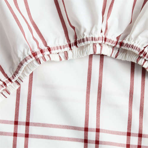 Stax Luminous Red 100% Organic Cotton Baby Crib Fitted Sheet