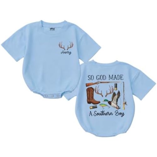 Custom Name Baby Boys Bubble Romper Camo Mallard Duck Hunting Newborn Infant Outfit 0-24 Months