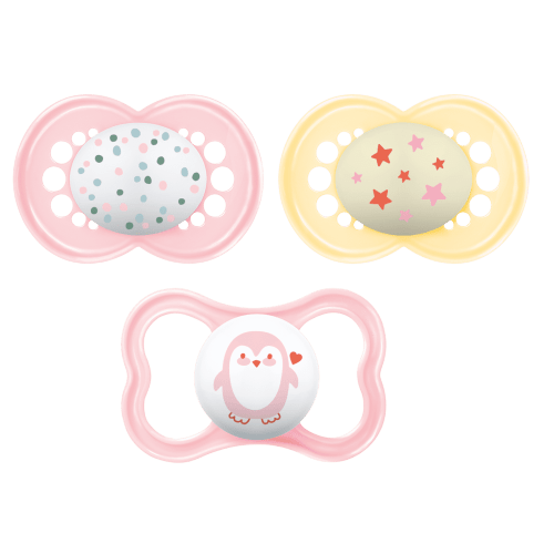MAM Variety Pack Pacifier, 6+ months, Girl, 3 Pack