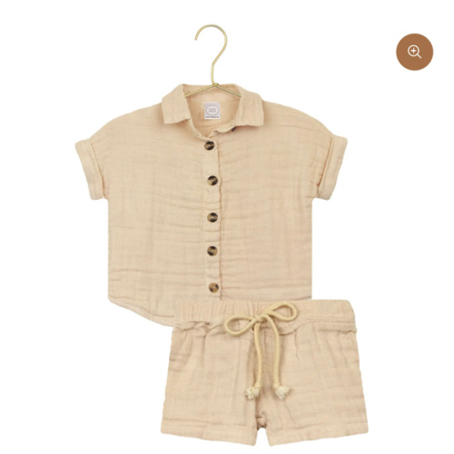 Cloud Muslin™ Shirt + Short Set - Tan