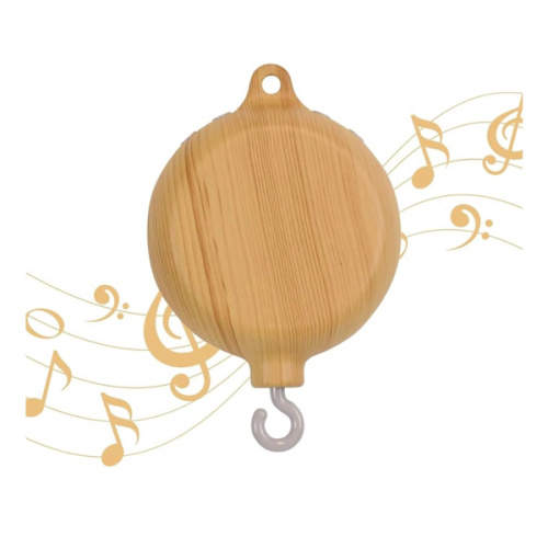 Crib Mobile Motor with Music Box, Baby Mobile for Crib with 12 Classic Lullabies & Rotating Function, Wooden Design Crib Mobile with Music