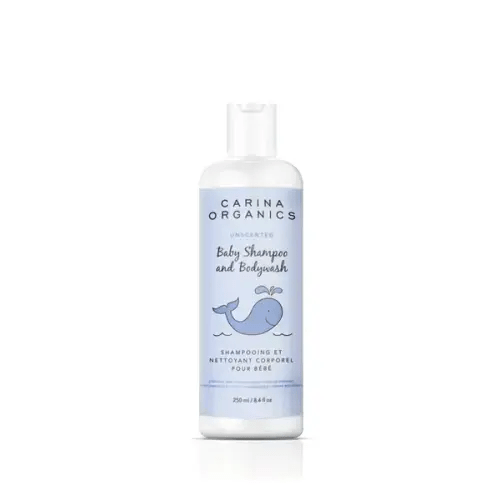 Tear Free, Synthetic Free, Dye Free Baby Shampoo & Body Wash (Unscented) - Carina Organics