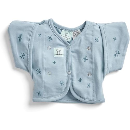 ergoPouch Butterfly Cardi 0.2 TOG – Revolutionary Swaddle Transition Aid w/Arm Pockets, Ideal for Hands-Up Sleeping, Worn Over Swaddle or Sleep Sack, Stretchy & Breathable (0–3 Months, Dragonflies)