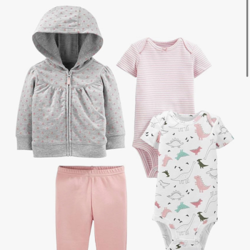 Simple Joys by Carter's Baby Girls' 4-Piece Jacket, Pant, and Bodysuit Set