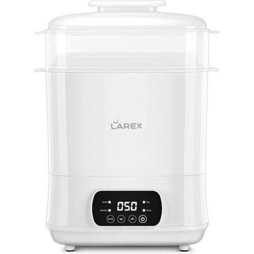 LAREX Baby Bottle Sterilizer and Dryer, 4-in-1 Electric Steam Bottle Sterilizer and Dryer | Esterilizador de Biberones, Bottle Sanitizer for Baby Bottles, Pacifiers, Pump Accessories