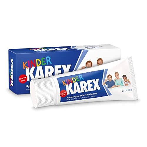 Kinder Karex Hydroxyapatite Kids Toddler Toothpaste I Fluoride Free I Clinically Tested I 2.3 oz