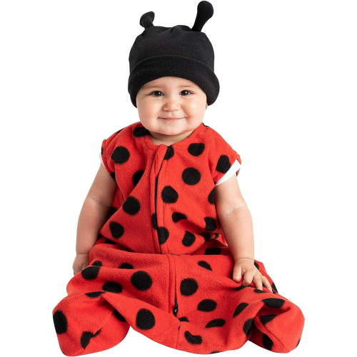 Cuddle Club Fleece Sleep Sack Swaddle Blanket Baby Sleeping Bag, Ladybug Small