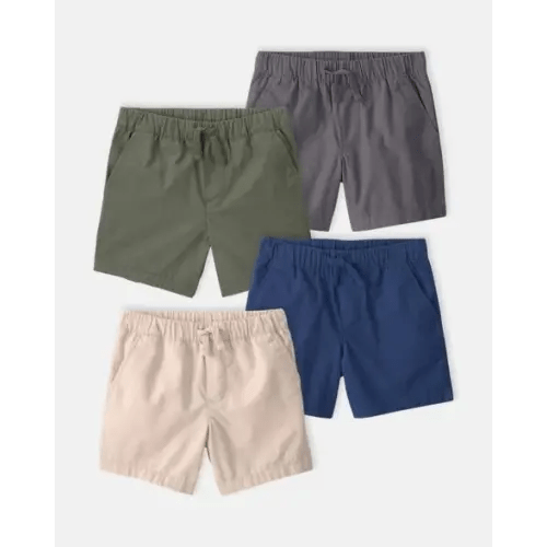 Baby Boy 4-Pack Canvas Shorts | Carter's